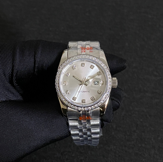 Ladies Seikjust - Silver Full diamond